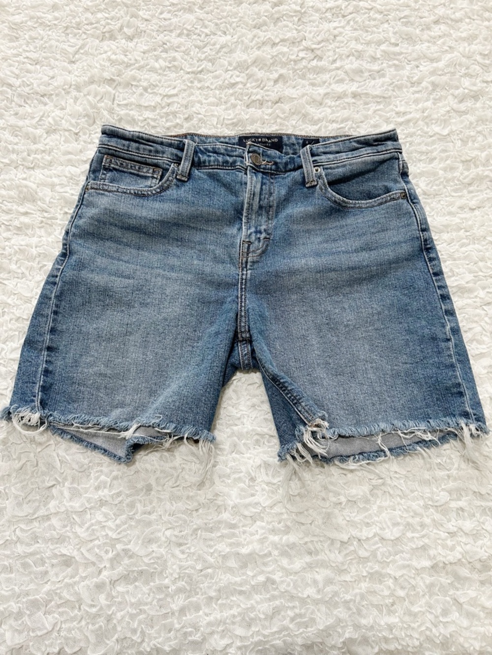 Lucky Brand Ava Shorts Size 6 Frayed 90's Boho